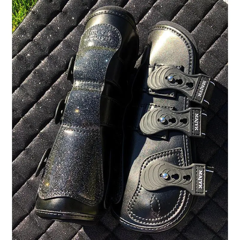 Estrella' Sparkle Leather Tendon Boots 3
