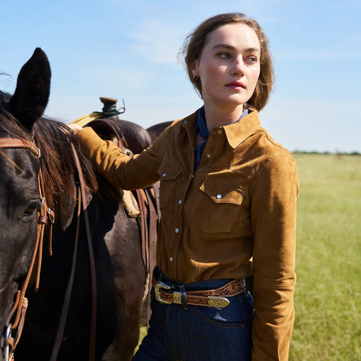 Women's Lightweight Suede Ranch Shirt 1