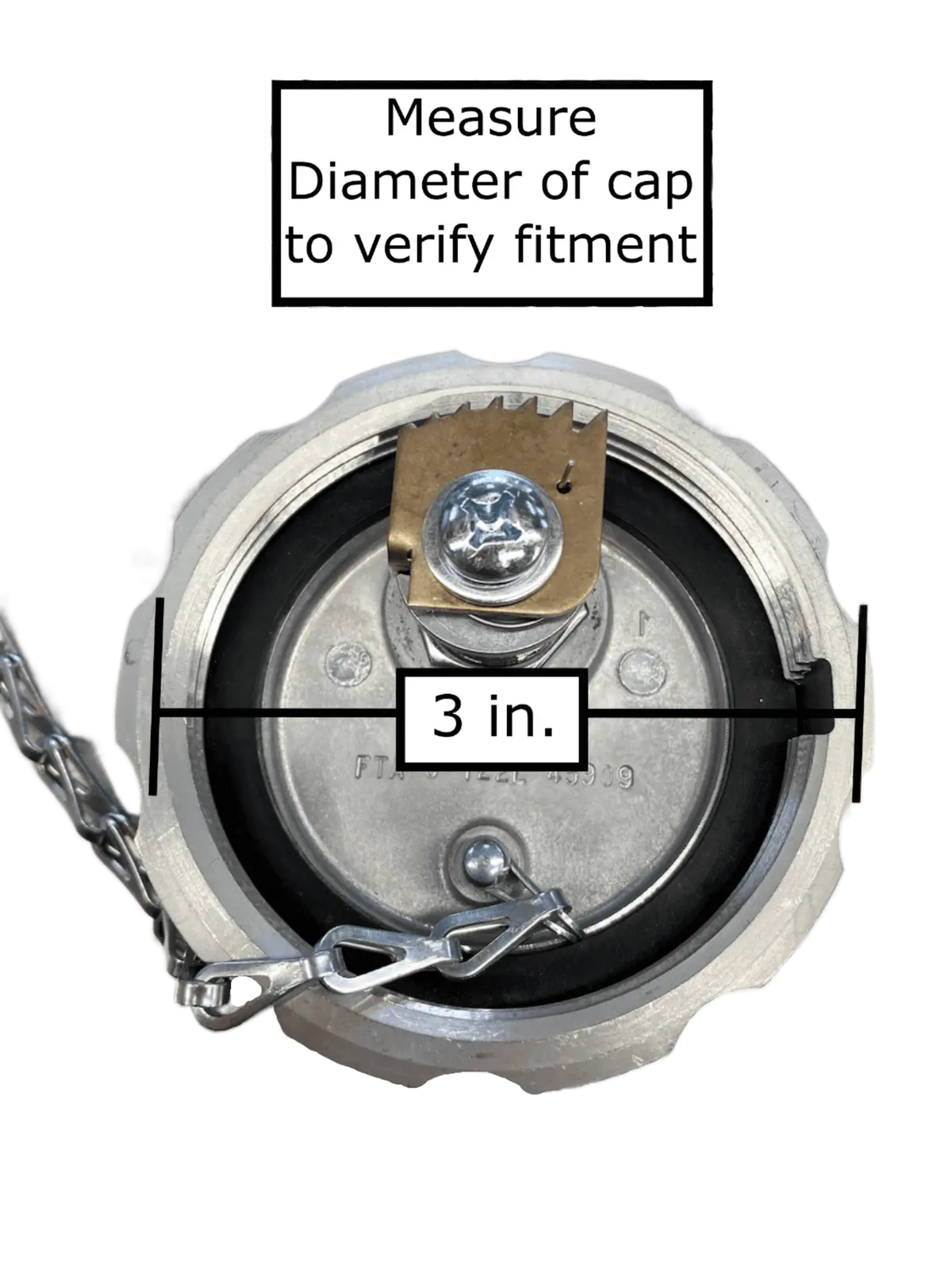 3" Volvo Locking Fuel Cap Keyed Alike For Low Sulfur Tanks 2