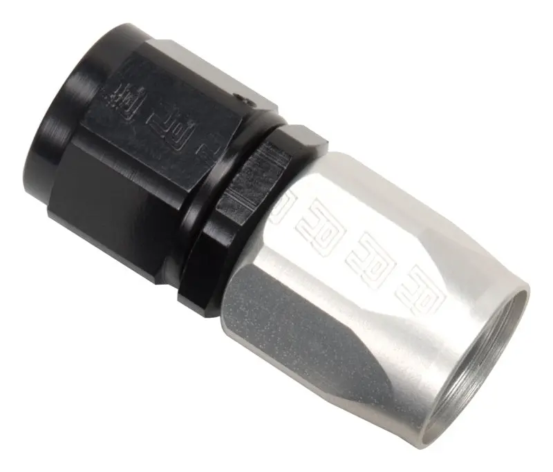Russell Performance -12 An Straight Hose End Fitting – Black & Silver Finish 1