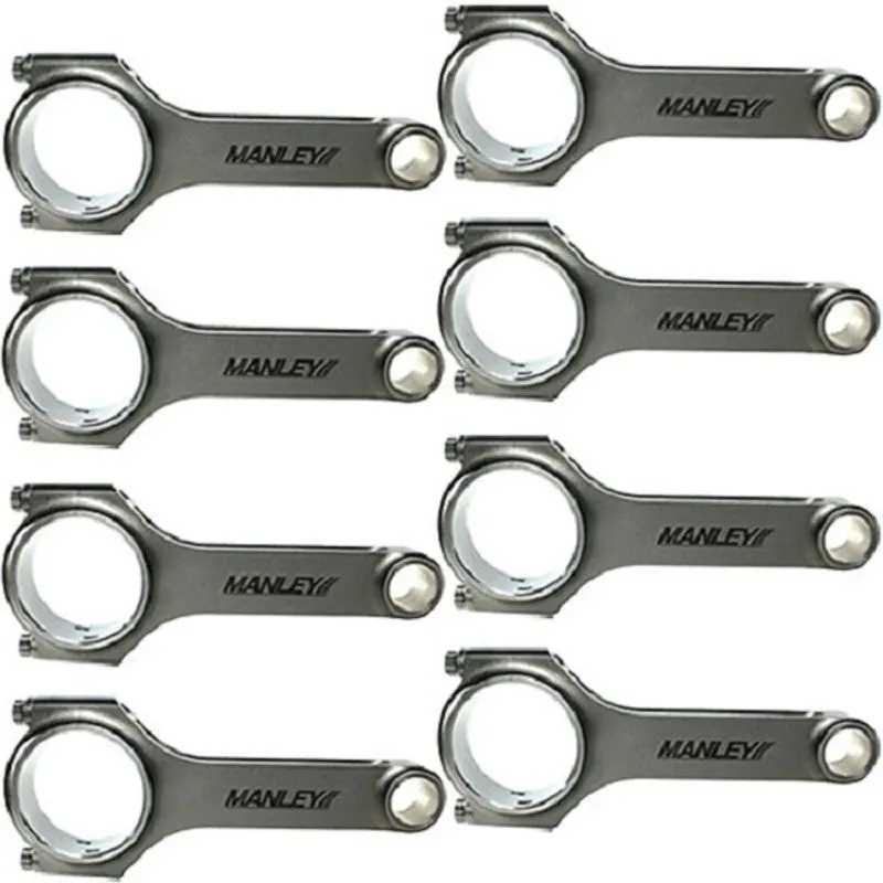 Manley H-Tuff Forged Connecting Rod Set For Ford 4.6L & 5.0L Engines With Arp 2000 Bolts 1