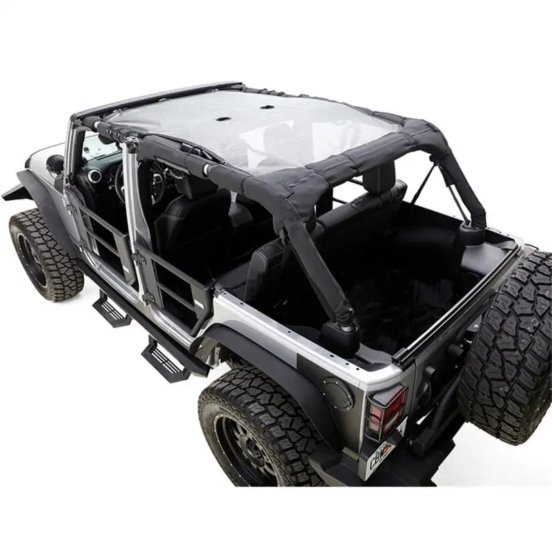Rampage California Extended Brief Top For 2007–2018 Jeep Wrangler Jk Unlimited – Black 1