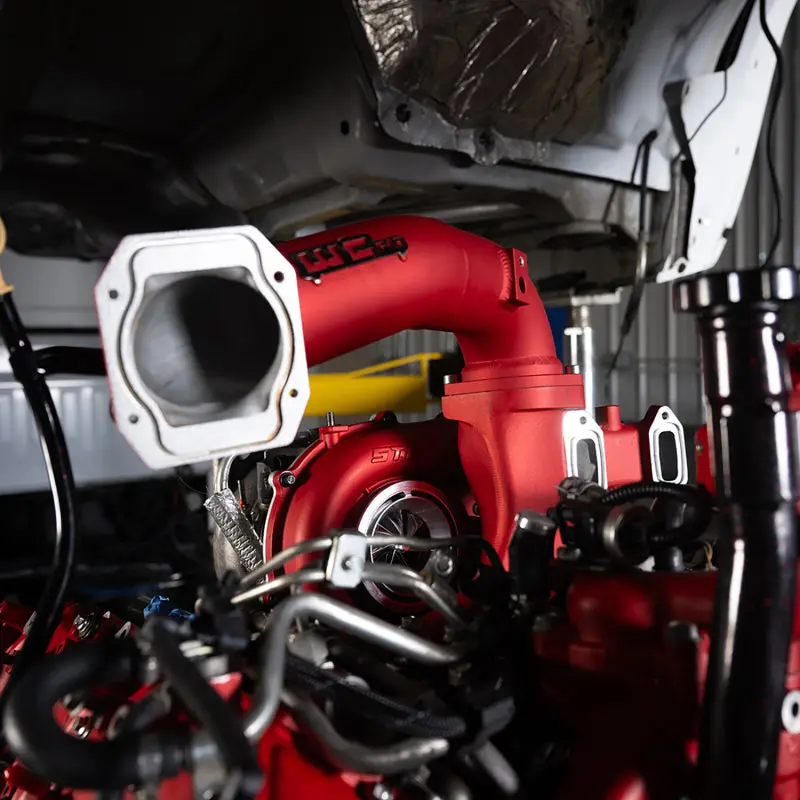 Wehrli High-Flow Y-Bridge Kit For 2011–2016 Chevrolet 6.6L Lml Duramax Diesel – Bengal Red Finish 2
