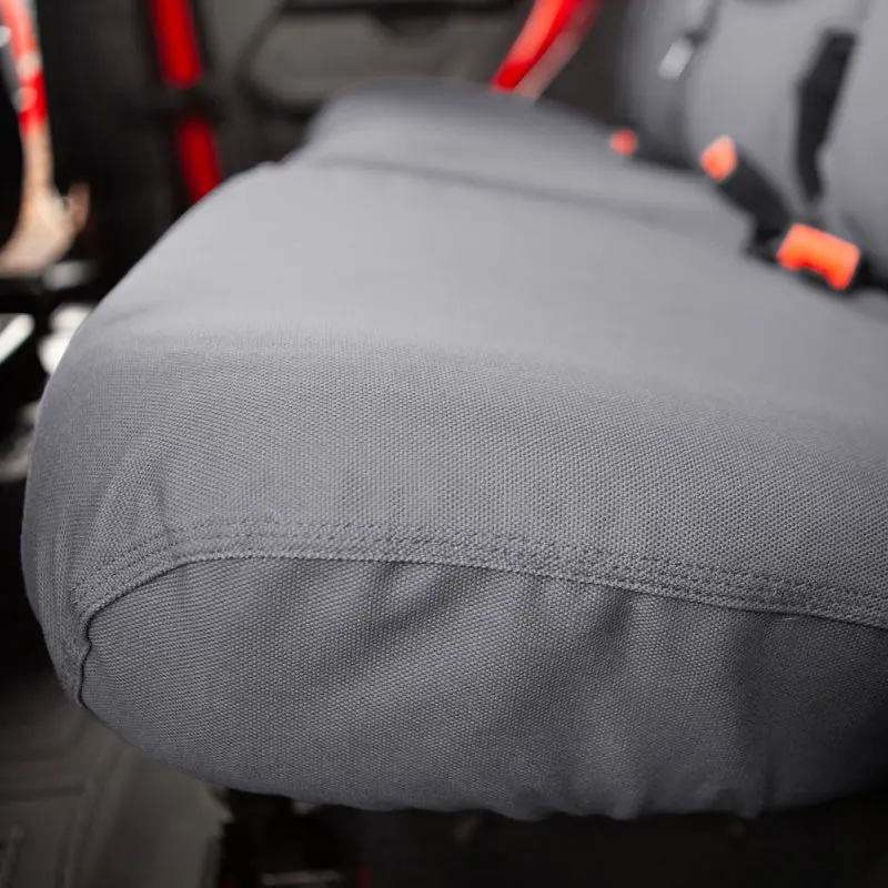 Covercraft 22-23 Jeep Grand Wagoneer (W/O Headrest) Polycotton Seatsaver Front Seat Covers - Gravel 1