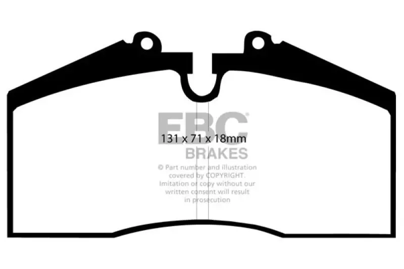 Ebc Yellowstuff Rear Brake Pads For 1996–1998 Porsche 911 (993) 3.6L Carrera 4S 1