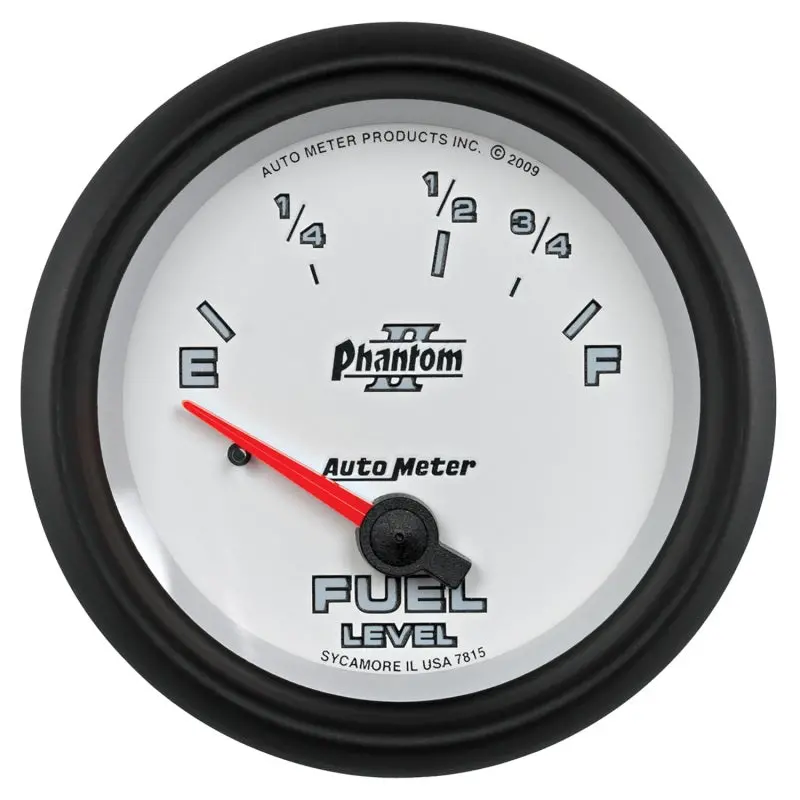 Autometer Phantom Ii Electric Fuel Level Gauge – 2-5/8" Dial, 73–10 Ohm Sending Range 1