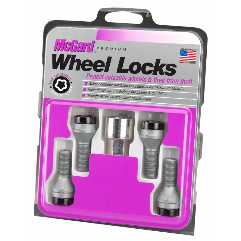 Mcgard Black Wheel Lock Bolt Set – 4-Pack, M12×1.25, Cone Seat, 17Mm Hex, 22Mm Shank 1
