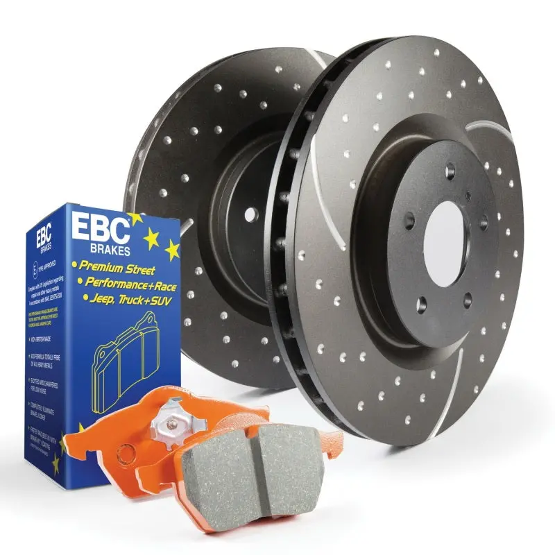 Ebc S8 Brake Kit With Orangestuff Pads And Gd Series Rotors 1