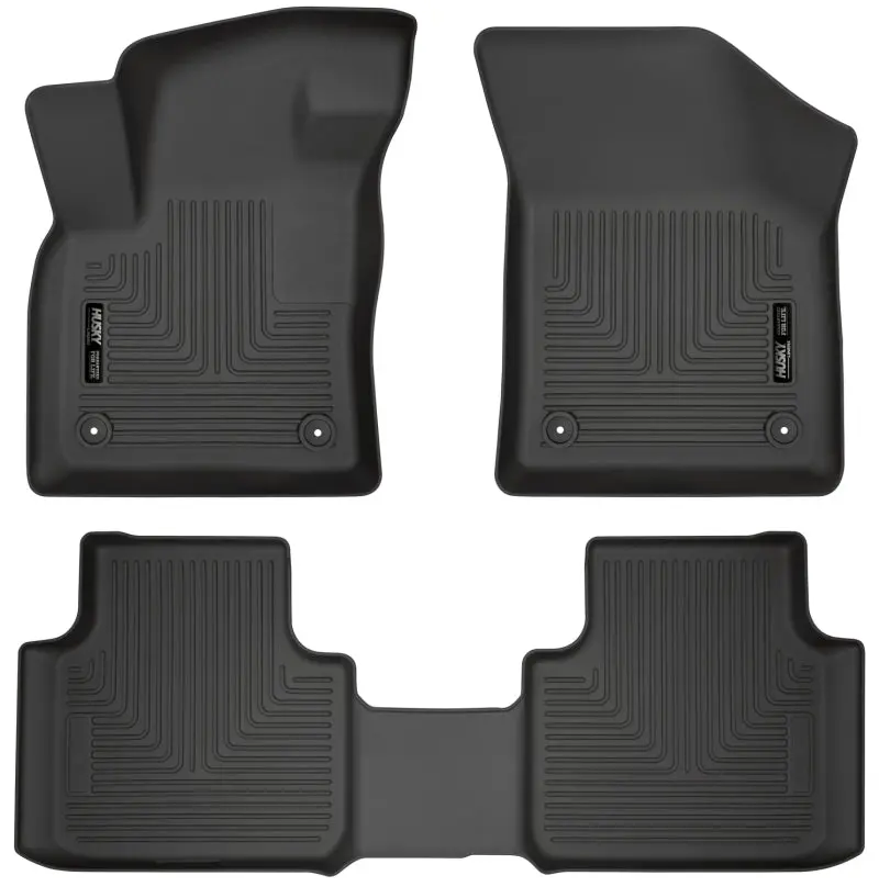 Husky Liners Weatherbeater Floor Liners For 2018–2019 Volkswagen Atlas – Black, Front & Second Row 1