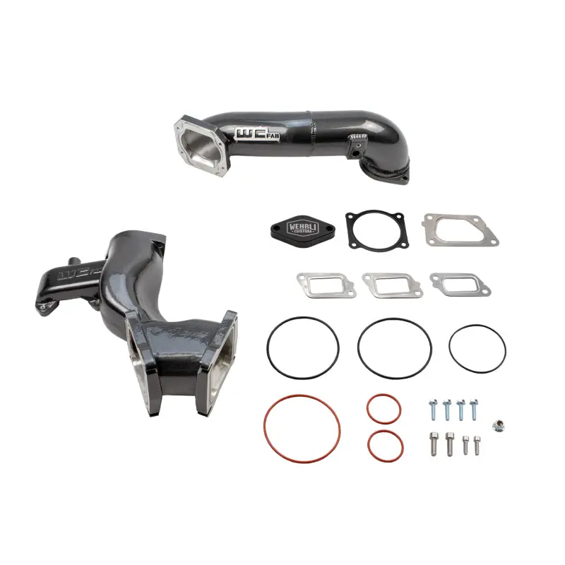 Wehrli High-Flow Y-Bridge Kit For 2011–2016 Chevrolet 6.6L Lml Duramax Diesel – Bengal Red Finish 1