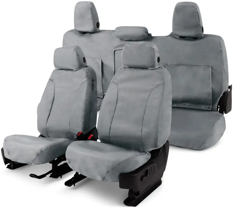 Covercraft Seatsaver Waterproof Polyester Seat Covers For 2007–2013 Chevrolet Silverado – Second Row, Grey 1