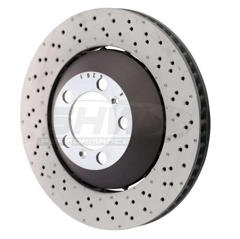 Shw 14-19 Porsche 911 Gt3 4.0L W/O Ceramic Brake Right Front Drill-Dimp Lw Brake Rotor (99135140681) 1