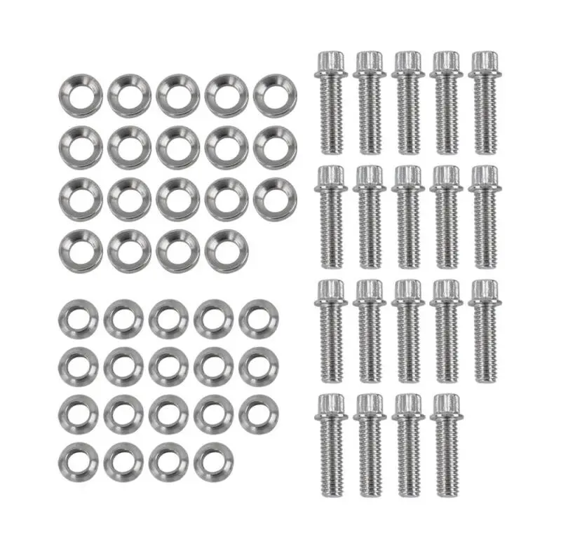 Race Star Chrome Bead Lock Bolt Kit – 5/16"-18 × 1.12", 12-Point, Includes Washers (19-Piece Set) 1