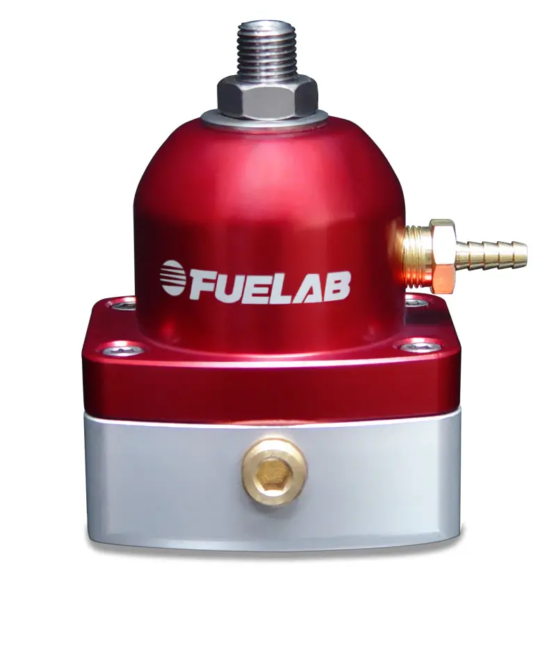 Fuelab 515 Tbi Adjustable Fuel Pressure Regulator – Large-Seat Design, 10–25 Psi Range, Dual -6An Inlet & Single -6An Return (Red) 1