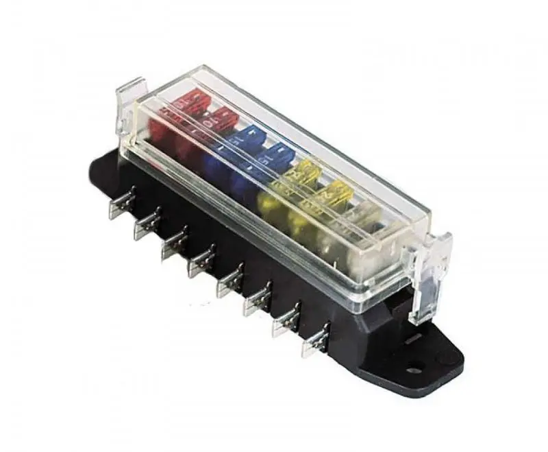 Hella 8-Circuit Lateral Fuse Box – Single-Pole Distribution Unit 1